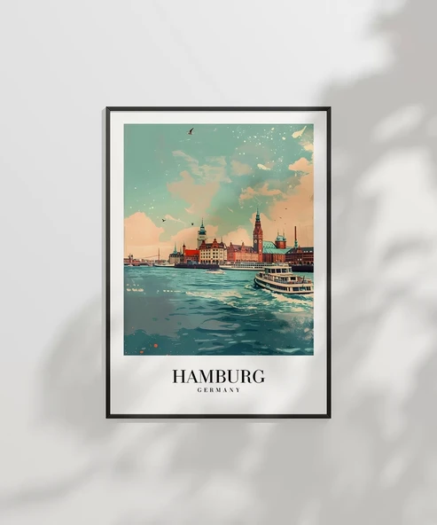 Çerçevesiz Poster Hamburg Seyahat - Resim 7