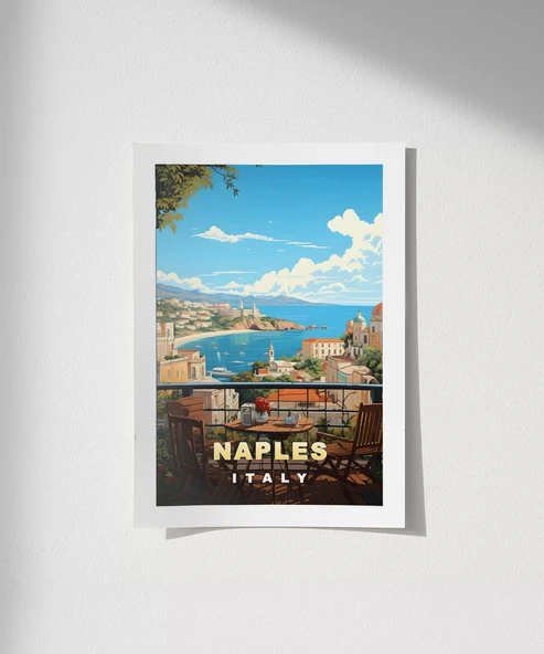 Çerçevesiz Poster Napoli'nin Tarihi Sokakları ürün görseli