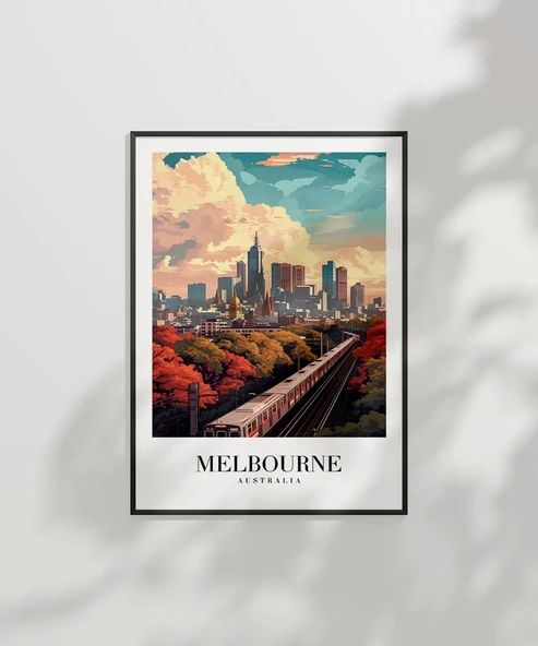 Çerçevesiz Poster Melbourne Tren İstasyonu - Resim 7