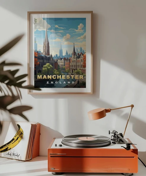 Çerçevesiz Poster Manchester'ın Zarif Mimarisi - Resim 3