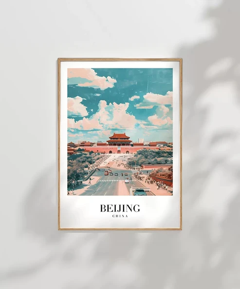 Çerçevesiz Poster Pekin'in Tarihi Kapısı - Resim 7