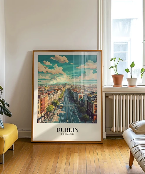 Çerçevesiz Poster Grafton Caddesi Manzarası - Resim 5