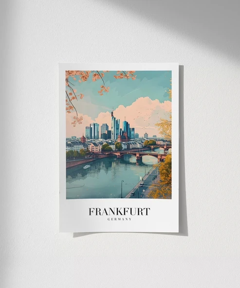 Çerçevesiz Poster Frankfurt Vintage ürün görseli