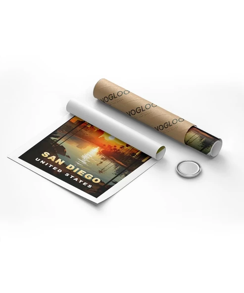 Çerçevesiz Poster San Diego Gün Batımı - Resim 8