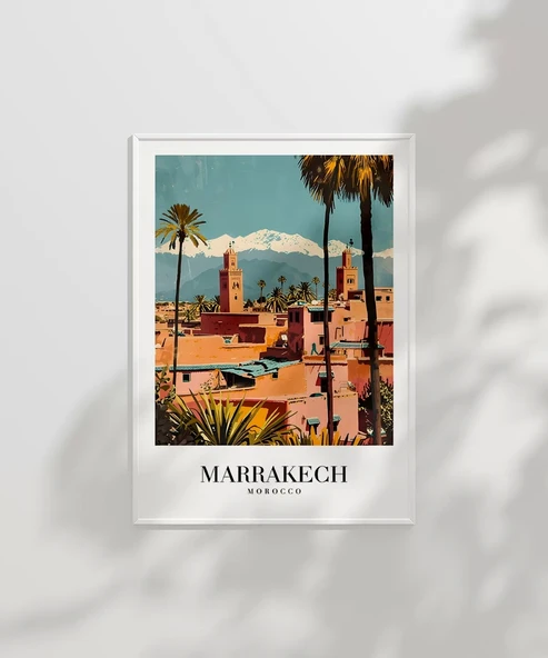 Çerçevesiz Poster Kızıl Şehir Marakeş - Resim 2