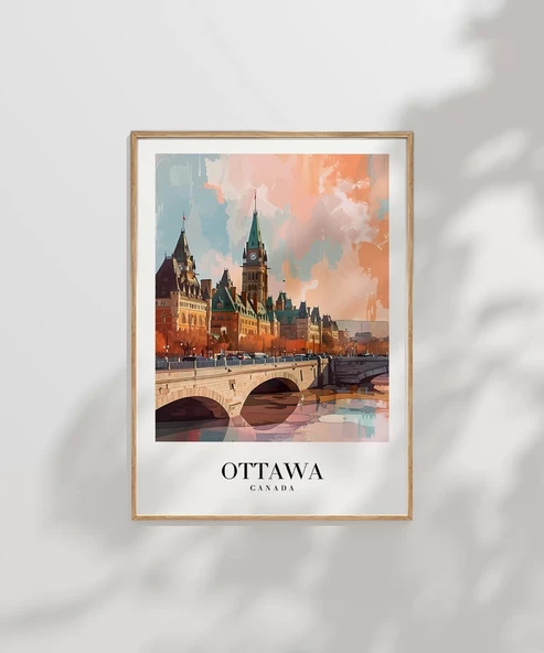 Çerçevesiz Poster Kanada Ottawa i - Resim 7