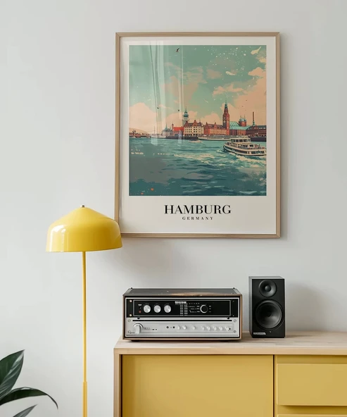 Çerçevesiz Poster Hamburg Seyahat - Resim 3