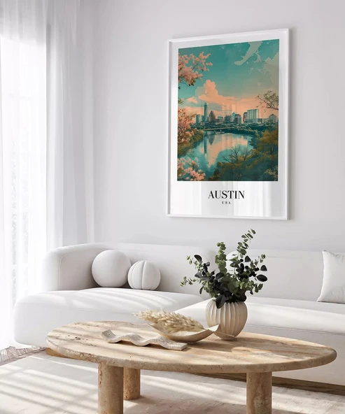 Çerçevesiz Poster Doğa ve Şehir Arasında - Resim 5