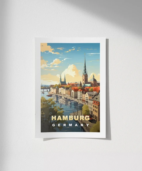Çerçevesiz Poster Kuzeyin İncisi Hamburg ürün görseli