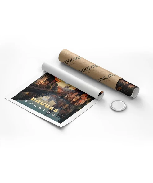 Çerçevesiz Poster Kanallar Üzerinde Gün Batımı - Resim 8