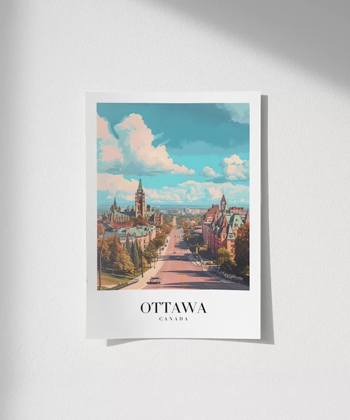 Çerçevesiz Poster Ottawa'nın Tarihi Dokusu ürün görseli