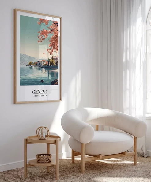 Çerçevesiz Poster Alplerin ve Gölün Zarafeti - 3