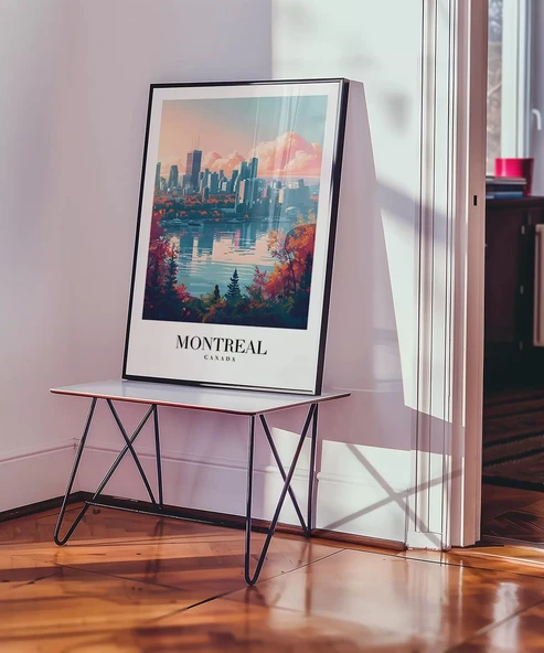 Çerçevesiz Poster Montreal Sonbaharın Büyüsü - Resim 4