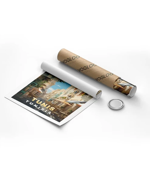 Çerçevesiz Poster Tunus’un Kalbi Tunis Şehir - Resim 8