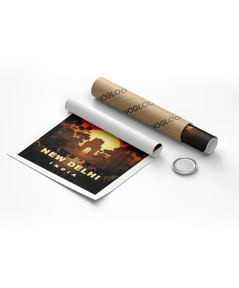 Çerçevesiz Poster New Delhi Gün Batımı - Resim 8