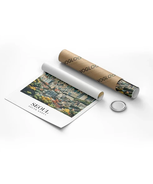 Çerçevesiz Poster Seul'un Modern Mimarisi - Resim 8