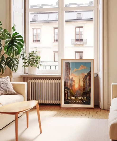 Çerçevesiz Poster Gün Batımında Zarafet - Resim 4