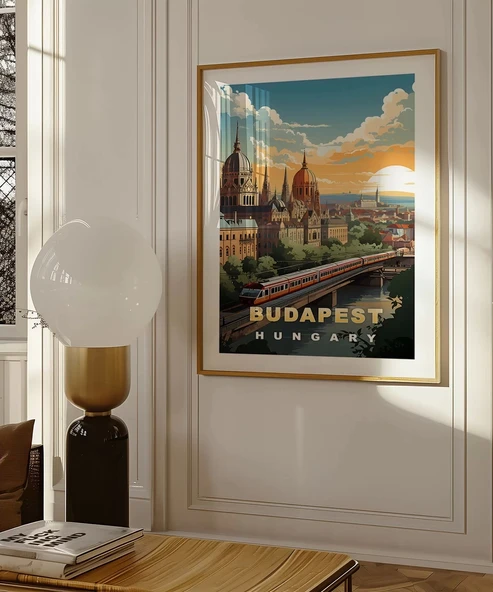 Çerçevesiz Poster Tuna Nehri Üzerinde Gün Doğumu - Resim 4