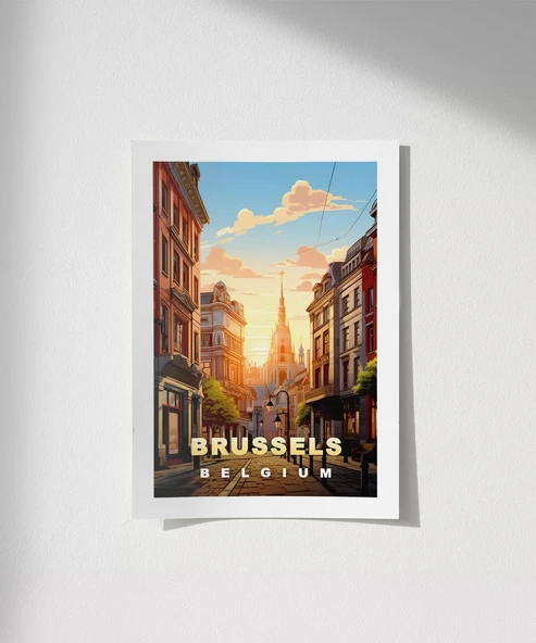 Çerçevesiz Poster Gün Batımında Zarafet ürün görseli