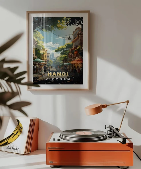 Çerçevesiz Poster Vietnam'ın Kalbi Hanoi - Resim 3