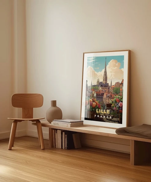 Çerçevesiz Poster Lille Tarihi ve Çiçek Bahçesi Sanat - Resim 3