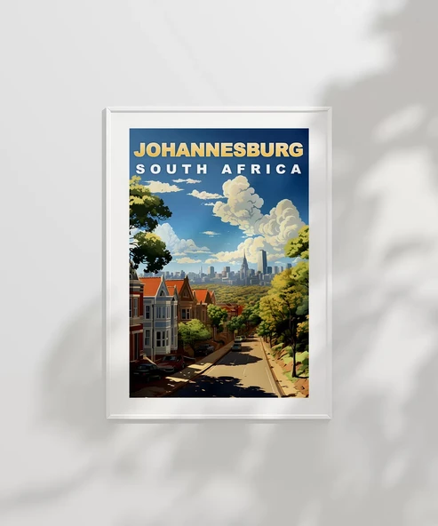 Çerçevesiz Poster Güney Afrika'nın Kalbi Johannesburg - Resim 2