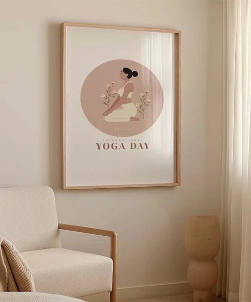 Çerçevesiz Poster Yoga ile Çiçek Aç - Resim 3