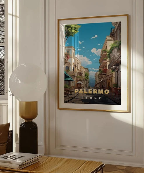 Çerçevesiz Poster Palermo'nun Büyüleyici Sokakları - Resim 3