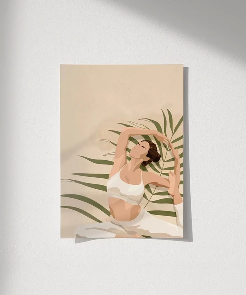 Çerçevesiz Poster Palmelerin Arasında Yoga ürün görseli