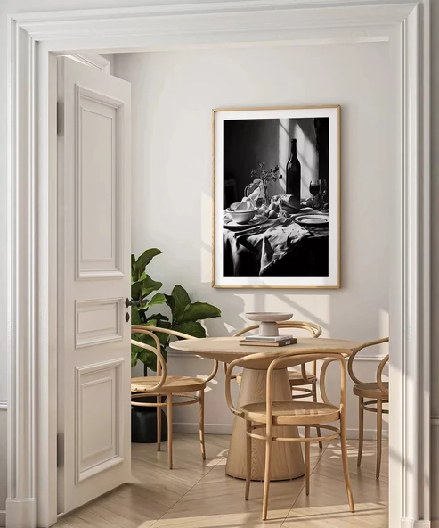 Çerçevesiz Poster Akşam Sofrasının Zarafeti - Resim 4