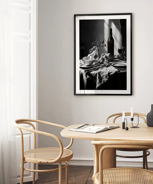 Çerçevesiz Poster Akşam Sofrasının Zarafeti - Resim 3