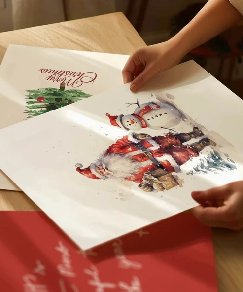 Çerçevesiz Poster Yeni Yıl Işıltısı 3'lü - Resim 2