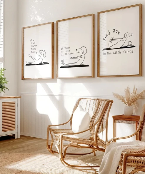 Çerçevesiz Poster Küçük Şeylerle Mutlu Ol 3'lü - Resim 3