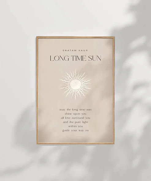 Çerçevesiz Poster Güneş Hep Üzerinde Olsun - Resim 6