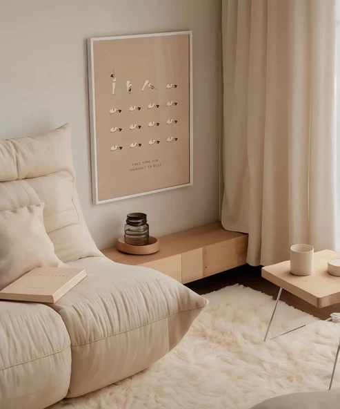 Çerçevesiz Poster Dur ve Nefes Al - Resim 5