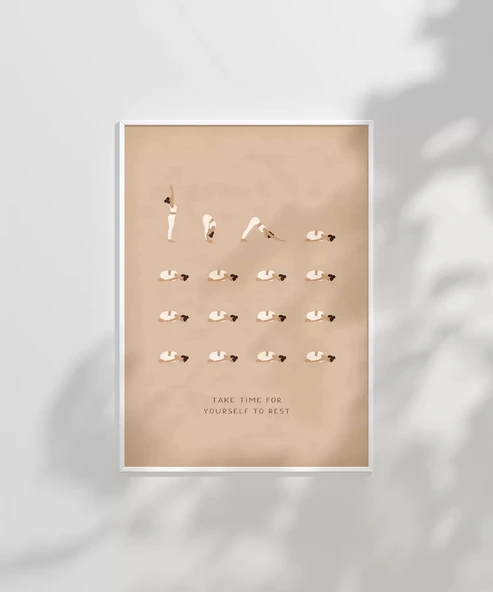 Çerçevesiz Poster Dur ve Nefes Al - Resim 2