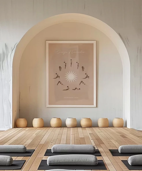 Çerçevesiz Poster Yoga ile Güne Başla - 5
