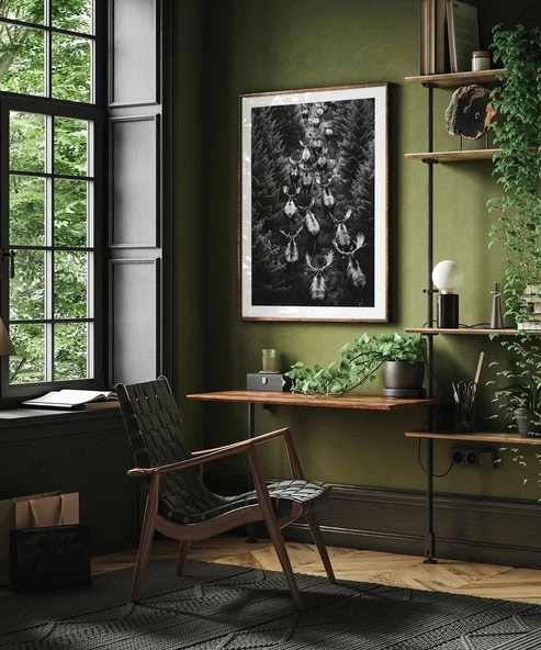 Çerçevesiz Poster Ormanın Sessiz Sürüsü - Resim 5