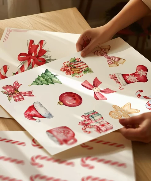 Çerçevesiz Poster Işıltılı Yılbaşı 3'lü - Resim 2