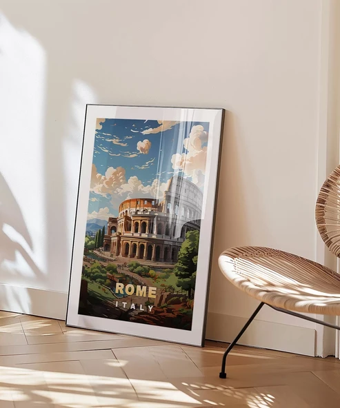 Çerçevesiz Poster Antik Roma Kolezyumu - Resim 5