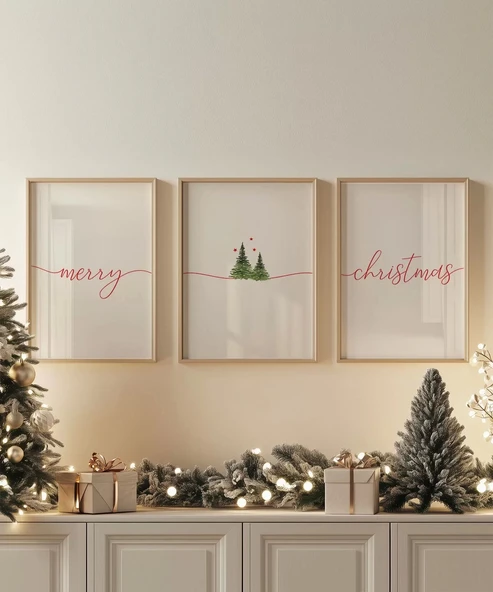 Çerçevesiz Poster Beyaz Düşler 3'lü ürün görseli