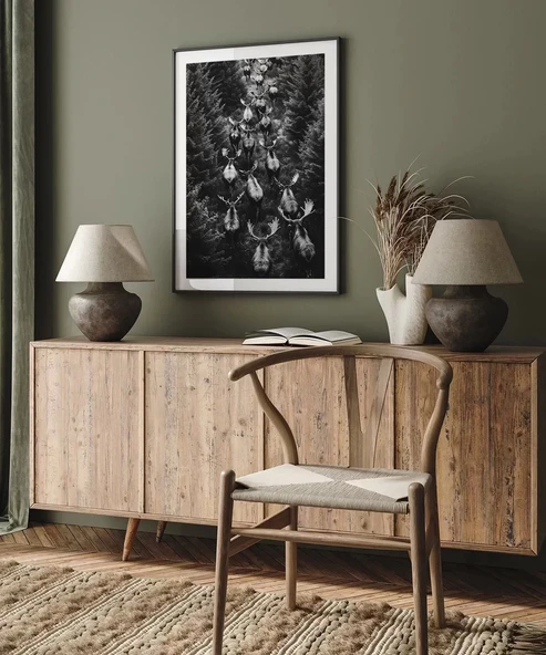 Çerçevesiz Poster Ormanın Sessiz Sürüsü - Resim 3