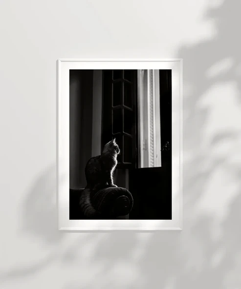 Çerçevesiz Poster Pencere Önünde Düşler - Resim 6