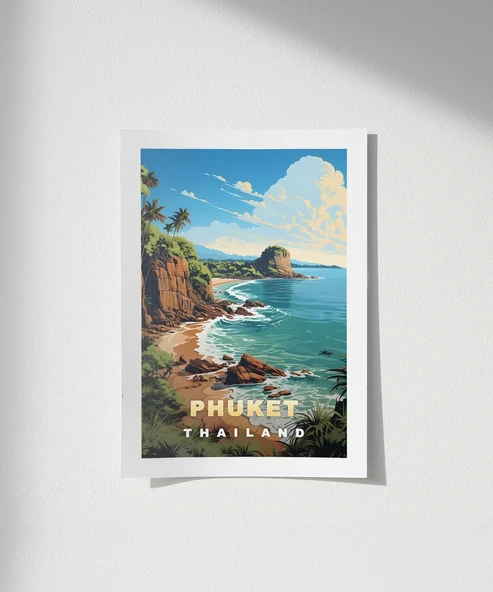 Çerçevesiz Poster Phuket Tropik Sahil Manzarası ürün görseli