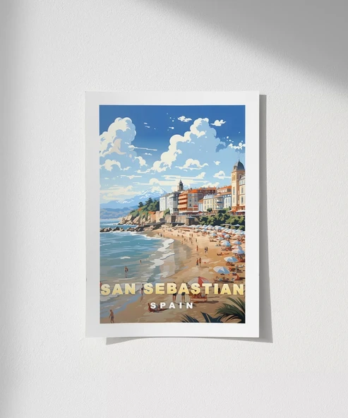 Çerçevesiz Poster San Sebastian'ın Sahil Büyüsü ürün görseli