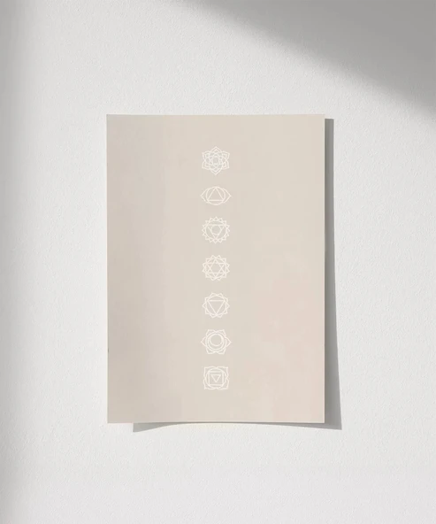 Çerçevesiz Poster Enerji Merkezleri ürün görseli