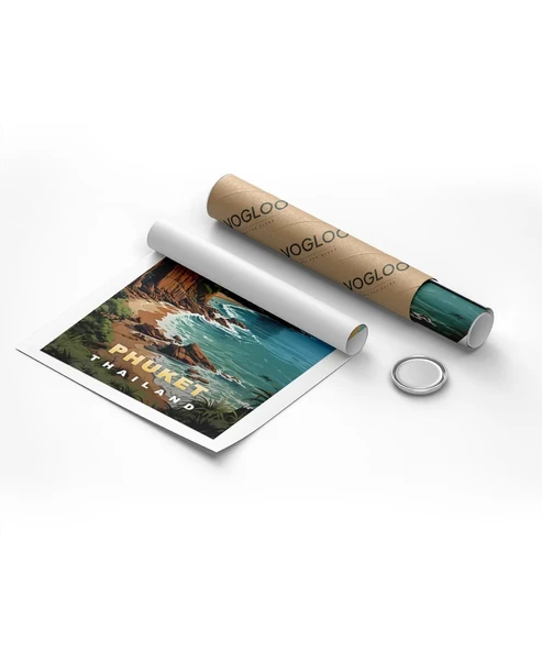 Çerçevesiz Poster Phuket Tropik Sahil Manzarası - Resim 8