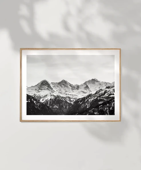 Çerçevesiz Poster Karla Kaplı Zirveler - Resim 7