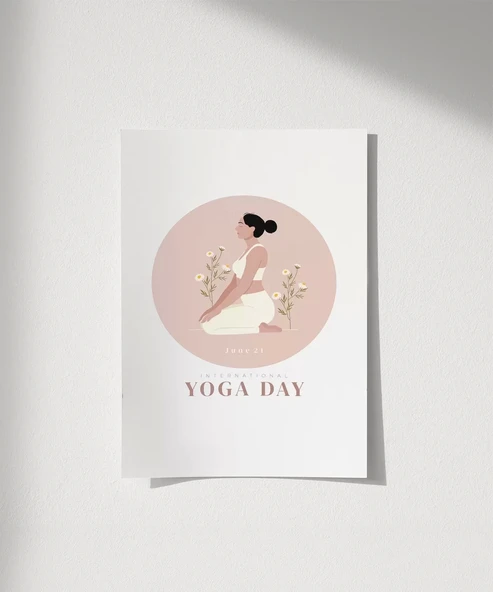 Çerçevesiz Poster Yoga ile Çiçek Aç ürün görseli