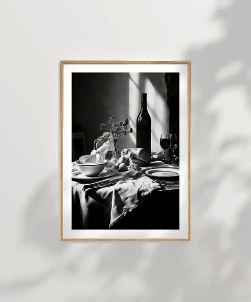 Çerçevesiz Poster Akşam Sofrasının Zarafeti - Resim 7